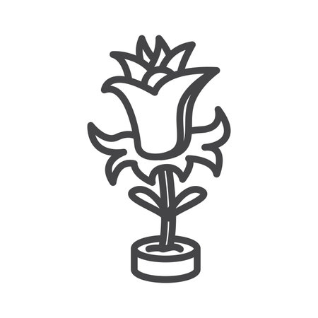 Daffodils Icon. Fall icon Set . Line Styleのイラスト素材