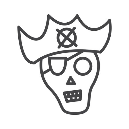 Pirate Icon. Fall icon Set . Line Styleのイラスト素材