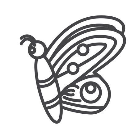 butterfly Icon. Fall icon Set . Line Styleのイラスト素材