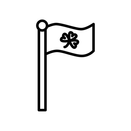 Flag, patrick day, line style , iconのイラスト素材