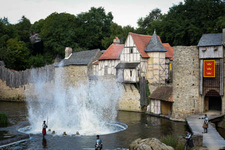 medieval show in puy du fouのeditorial素材