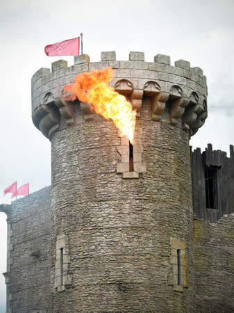 medieval show in puy du fouのeditorial素材