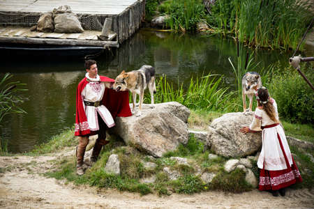 medieval show in puy du fouのeditorial素材