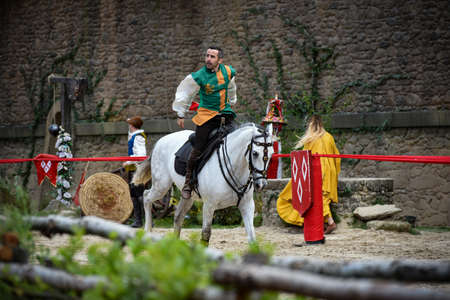 medieval show in puy du fouのeditorial素材