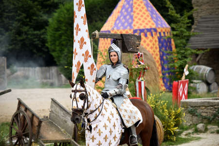 medieval show in puy du fouのeditorial素材