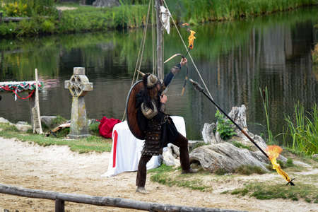 medieval show in puy du fouのeditorial素材