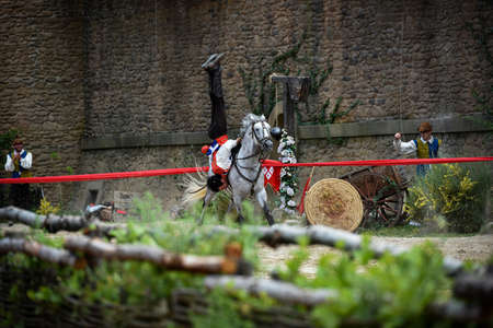 medieval show in puy du fouのeditorial素材