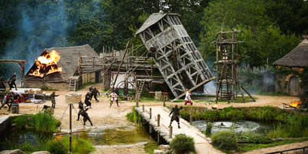 medieval show in puy du fouのeditorial素材