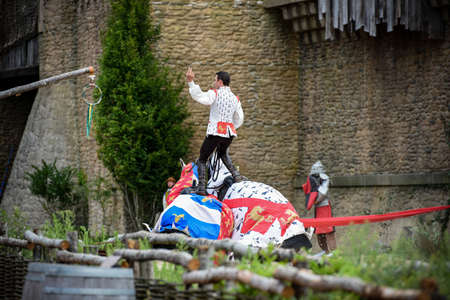 medieval show in puy du fouのeditorial素材