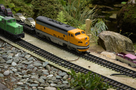 CHATTE - FRANCE - JULY 2021: museum of the electric train of the town of pussyのeditorial素材