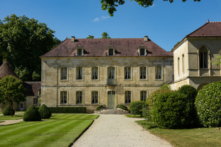 The Fontenay Abbey on the town of Montbard in bourgogneのeditorial素材