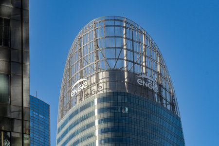 FEBRUARY 2022 - LA DEFENSE - FRANCE: view on the Engie signboard