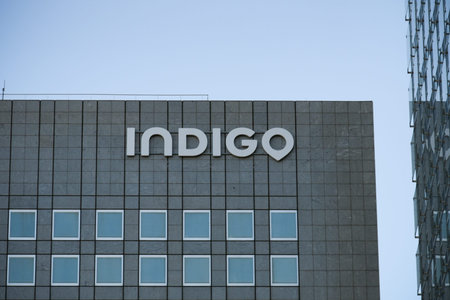 FEBRUARY 2022 - LA DEFENSE - FRANCE: view on the Indigo signboard