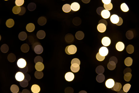 view of beautiful bokeh by night at christmasの写真素材