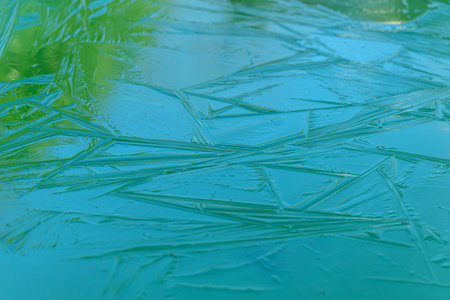 Severe frost creates strong structures in the ice surface