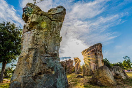 The Mor Hin Kao is stonehenge at chaiyapum in thailandの写真素材