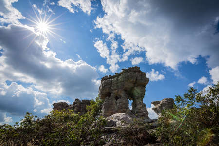 stonehenge at chaiyapum in thailandの写真素材
