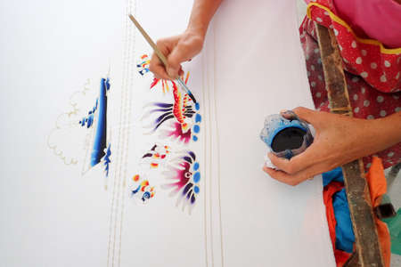 the thai-south fabric of culture thailandの写真素材