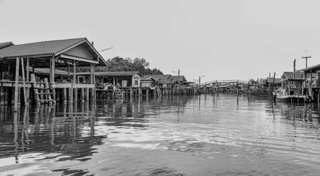 The house of fishermen in thailandの写真素材