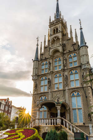 the castle in amusement park in japanの写真素材