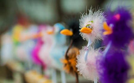 The chicken doll in gift shopの写真素材