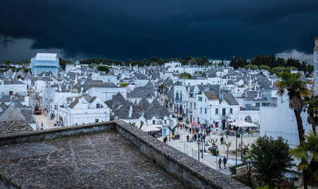 The trulli in south Italyの写真素材