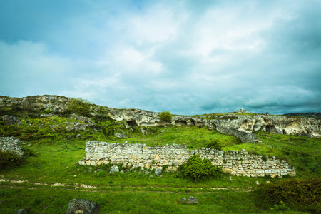 The Sassi di Matera in Basilicata of Italyの写真素材