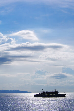 Ferry on the seaのeditorial素材