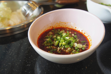 Spicy dipping sauceの写真素材