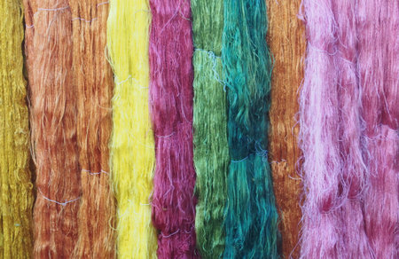 Colorful silk thread