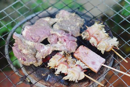 Grilled meat BBQの写真素材
