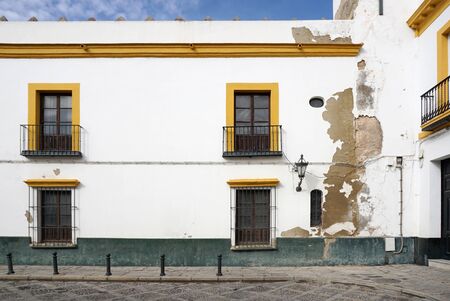 Beautiful old building in old town of Saviile, Spainの写真素材