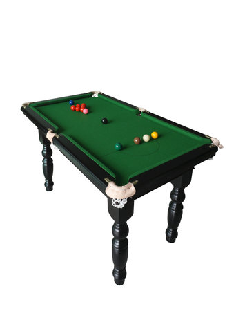 Small pool table isolated with white background