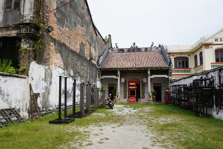 George Town, Malaysia - 4 June ,2017 : Loo Pun Hong the old Chinese temple on the love lane street in old town of George Town, Penang on 4 June 2017 in George Town, Malaysiaのeditorial素材