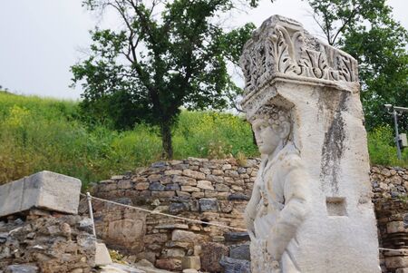 Selcuk, Turkey - 15 April ,2019 : The Ancient Greek and Roman ruins in Ephesus the famous landmark in Turkey on 15 April ,2019 in Selcuk, Turkeyのeditorial素材