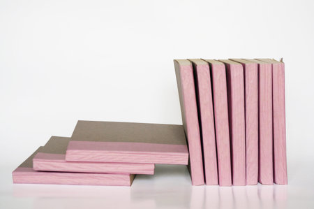 Group of blank cover small books isolate on white background