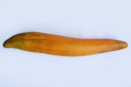 Ripe papaya fruit isolated on white background, close upの写真素材