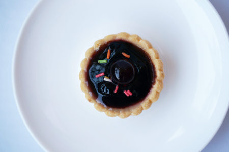 Fresh Homemade dessert mini blueberry Fruit Tart isolate on white background