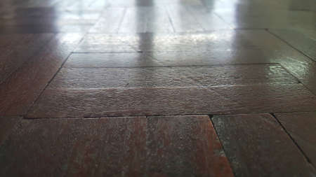 A photo of wooden parquet textured and background, close upの写真素材