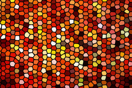 Abstract stained glass, geometrical multicolored background consisting of bright hexagon elementsの写真素材