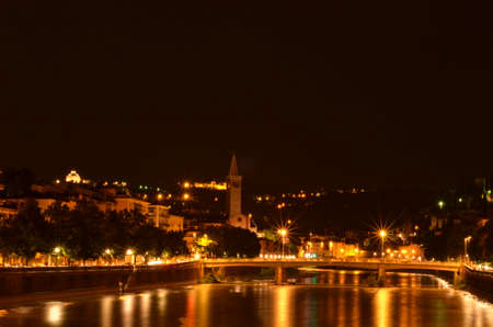 Verona at nightの写真素材