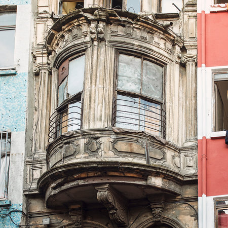 Balcony of the Typical House of Istanbul, Turkey