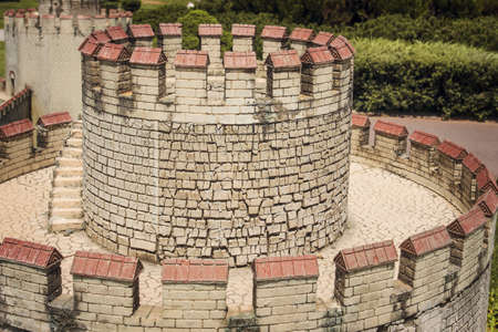 Tower of Yedikule Fortress, Miniaturk open air museum, Istanbulのeditorial素材