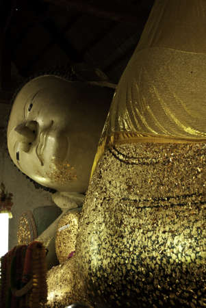 Golden Declining Buddhaの写真素材