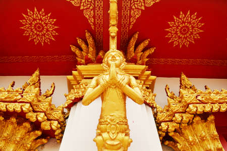 Sculpture and art in temple Thailand の写真素材