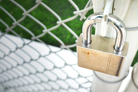 Lock Metal door with  net 