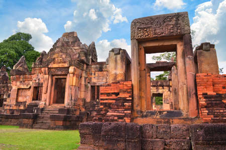 Castle Rock Phanom Rung is oldest National Park in Thailandの写真素材