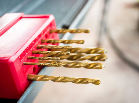 Drill head of gold for industrial applications.