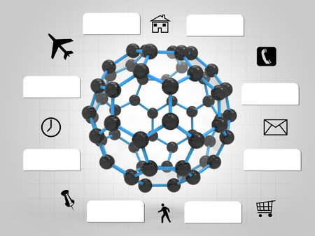  illustration for connection infographic and template business.