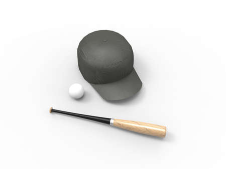 Isolated illustration of Baseball equipmentsの写真素材